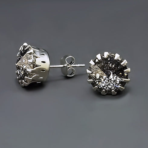 Auskari "Vintāžš VII (Black Patina)" ar Swarovski™ kristāliem